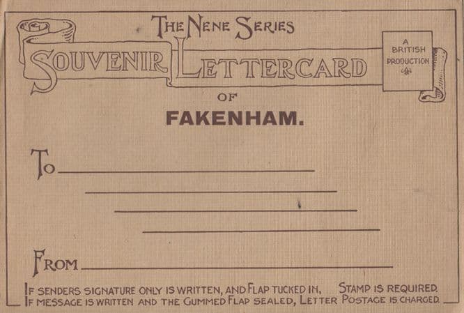 Fakenham Norfolk Lloyds Bank Grocers Butchers Antique Lettercard Postcard