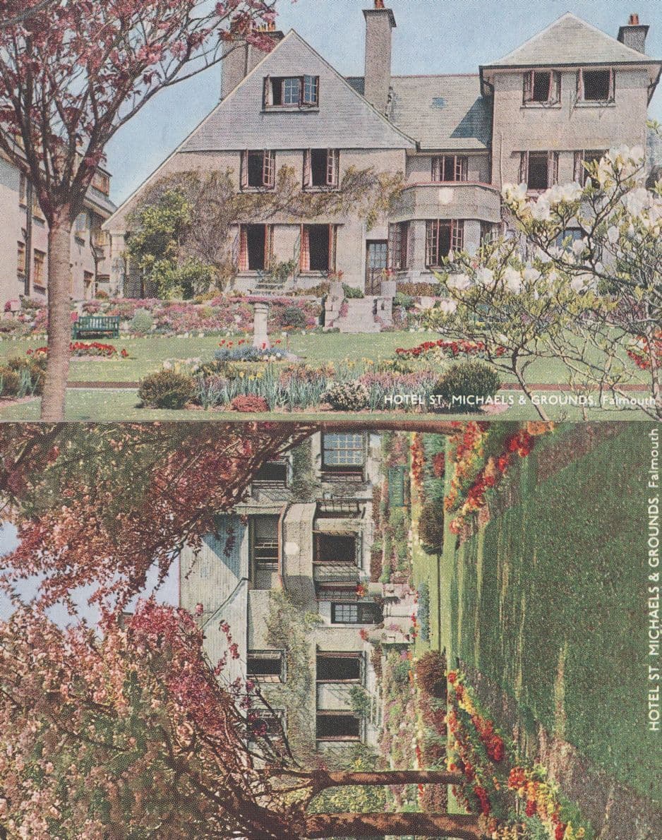 Falmouth Cornwall St Michaels Hotel 2x Rare 1960s Autumn Postcard s
