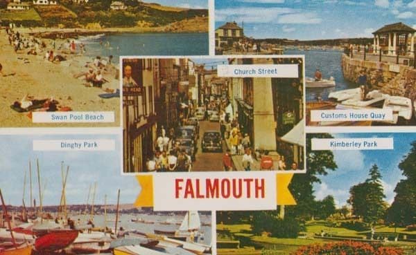 Falmouth Dinghy Park Boat Cornwall + Kimblerley Park Swan Pool 1960s Postcard