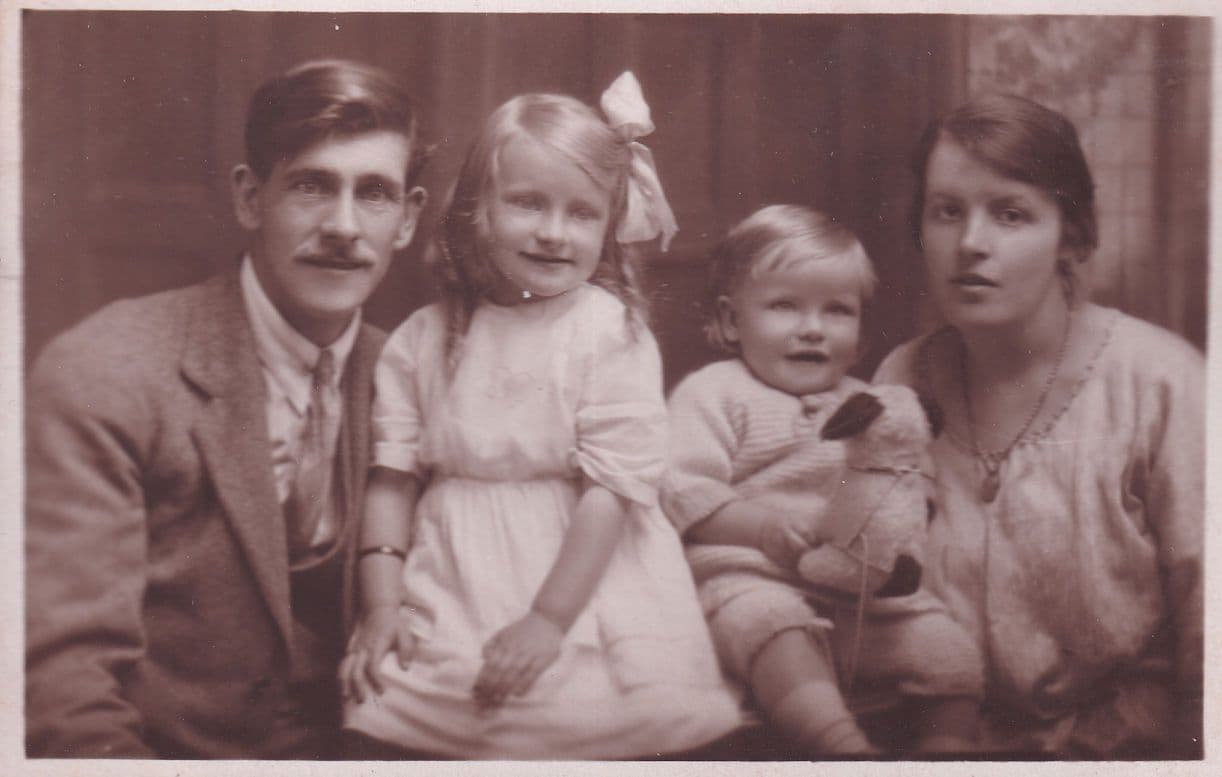 Family Portrait Alexandra Parade Toy Dog Weston Super Mare Postcard