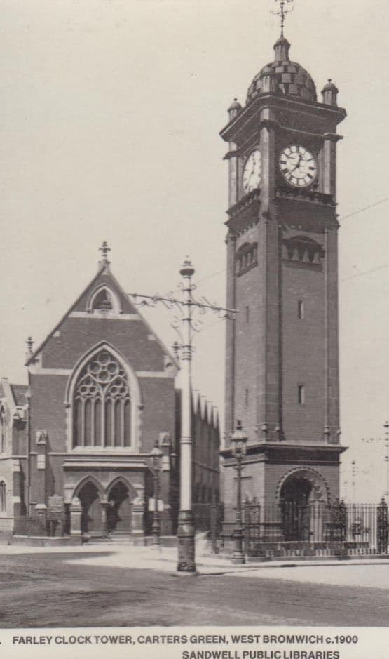 Farley Clock Tower West Bromwich Midlands Postcard