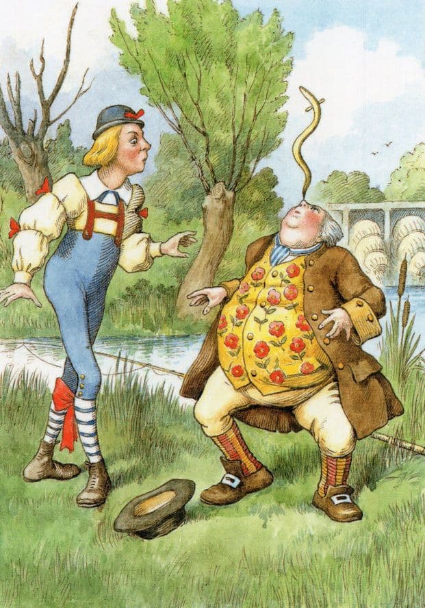 Father William Alice In Wonderland 1927 Edition Book Postcard