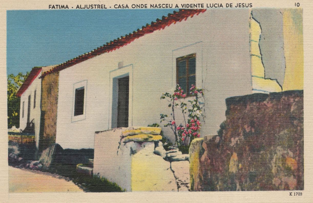 Fatima Aljustrel Portugal Lucia Shrine De Jesus Old Linen Postcard