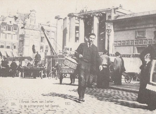 Fbraak Beurs Van Zocher Achtergrond Het Demrak in 1903 Postcard