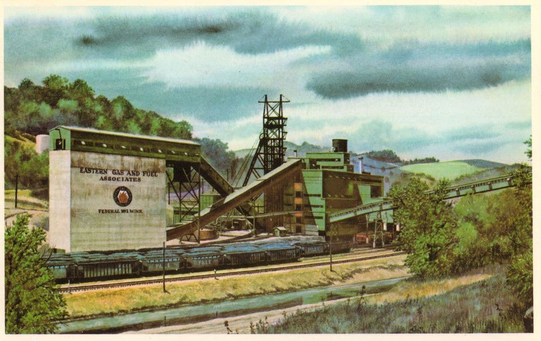 Federal Mine 1 Pittsburgh & Lake Erie Railroad Company Pittsburgh USA Postcard