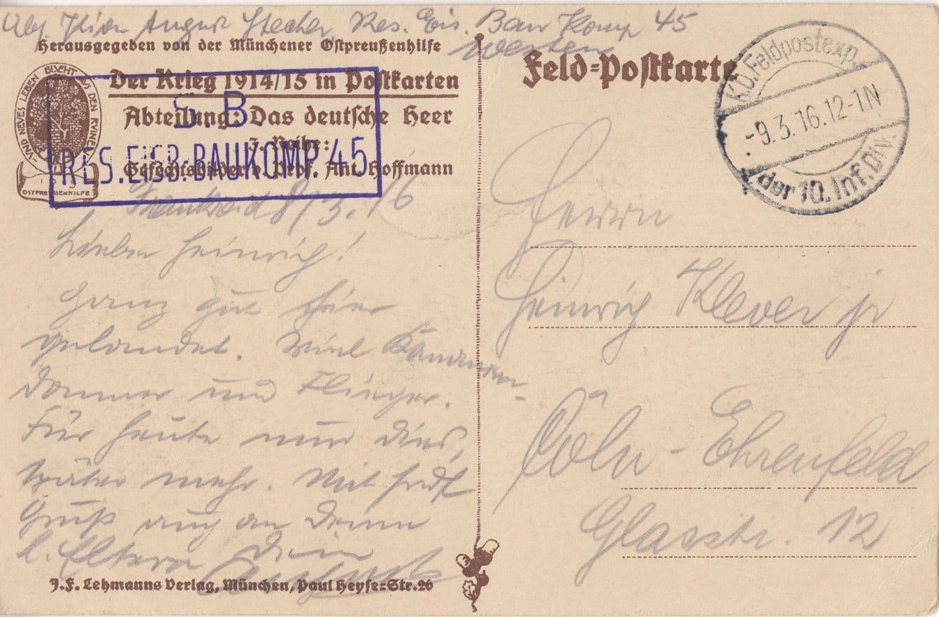 Feldartillerie 1916 Attack WW1 Military German Postcard