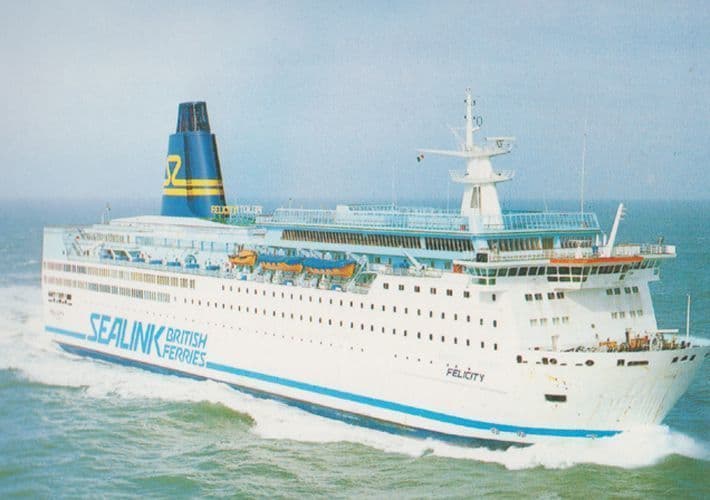 Felicity Sealink Ferry Ship Rosslare Ireland to Fishguard Postcard