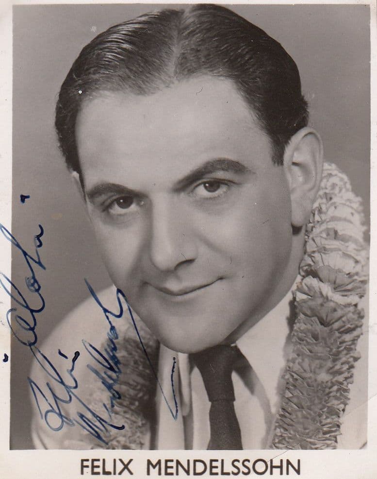Felix Mendelssohn Shakespeare Actor Antique Hand Signed Photo