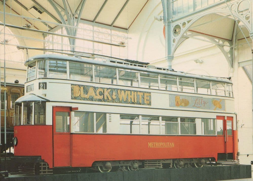 Feltham Metropolitan Last Tramcar London United Bus Tramways Postcard