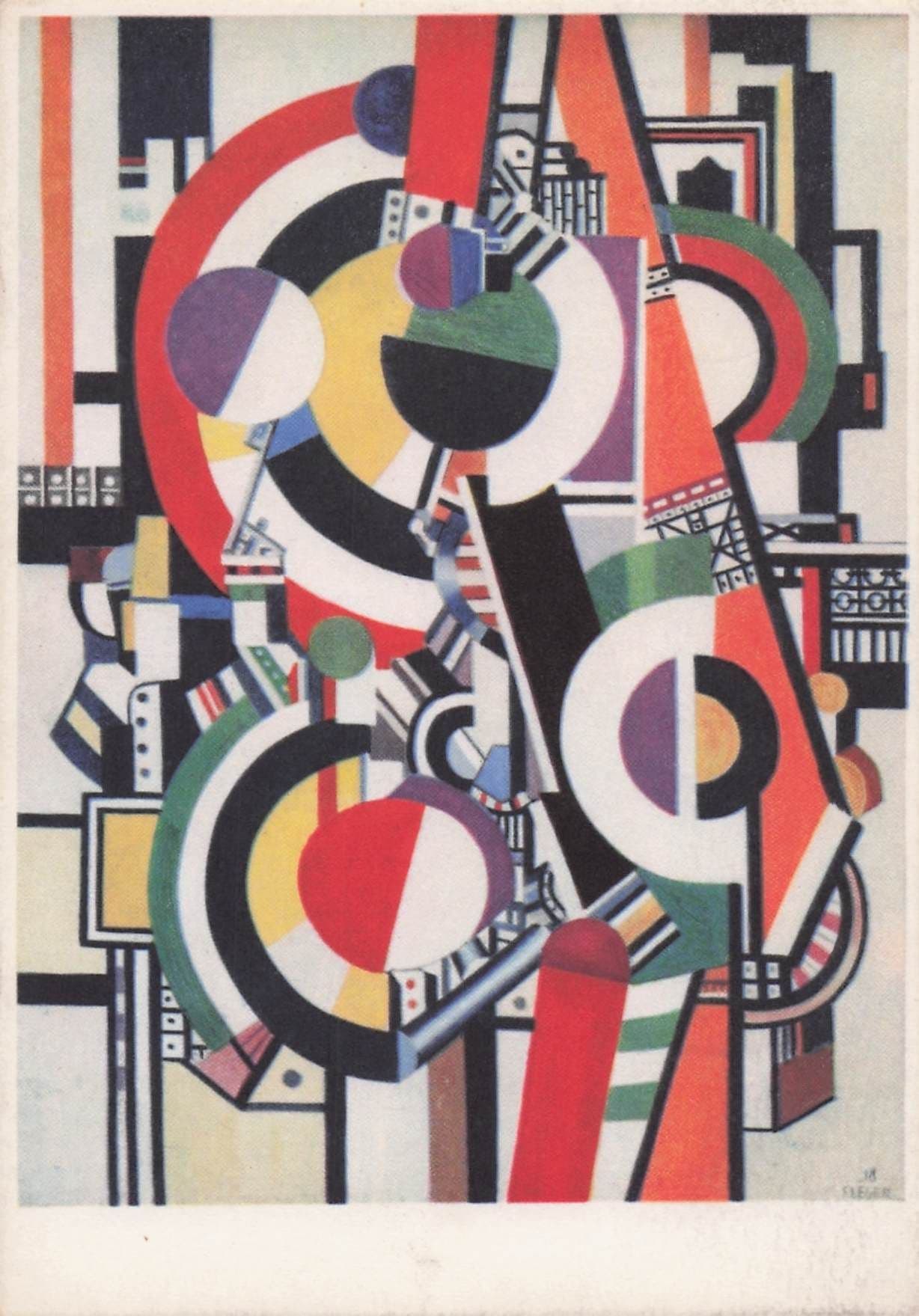 Fernand Leger Les Disques Paris 1918 Painting Postcard