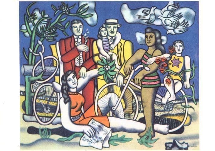 Fernand Leger Les Loisirs Hommage A Louis David Painting Postcard