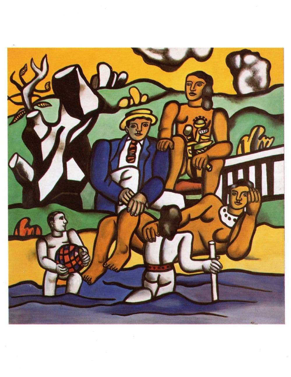 Fernand Leger The Country Outing Painting Postcard
