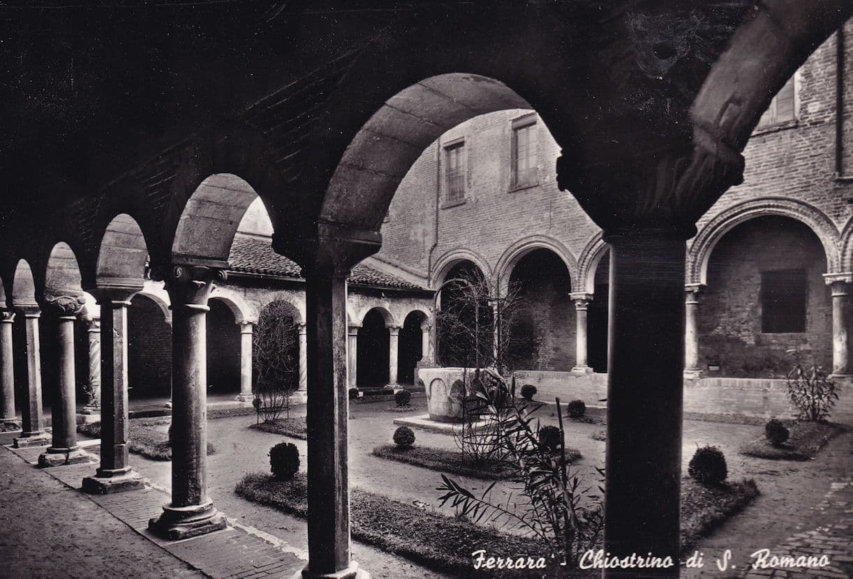 Ferrara St Saint Romanus Small Cloister Real Photo Italian Postcard