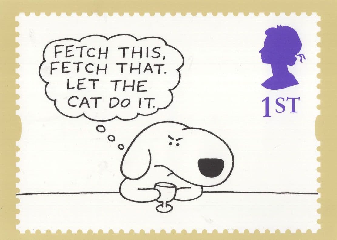 Fetch This Fetch That Comic Dog Art Charles Barsotti RMPQ Stamp Postcard