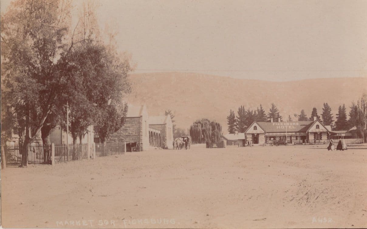 Ficksburg Town Hall South Africa Real Photo Antique Postcard
