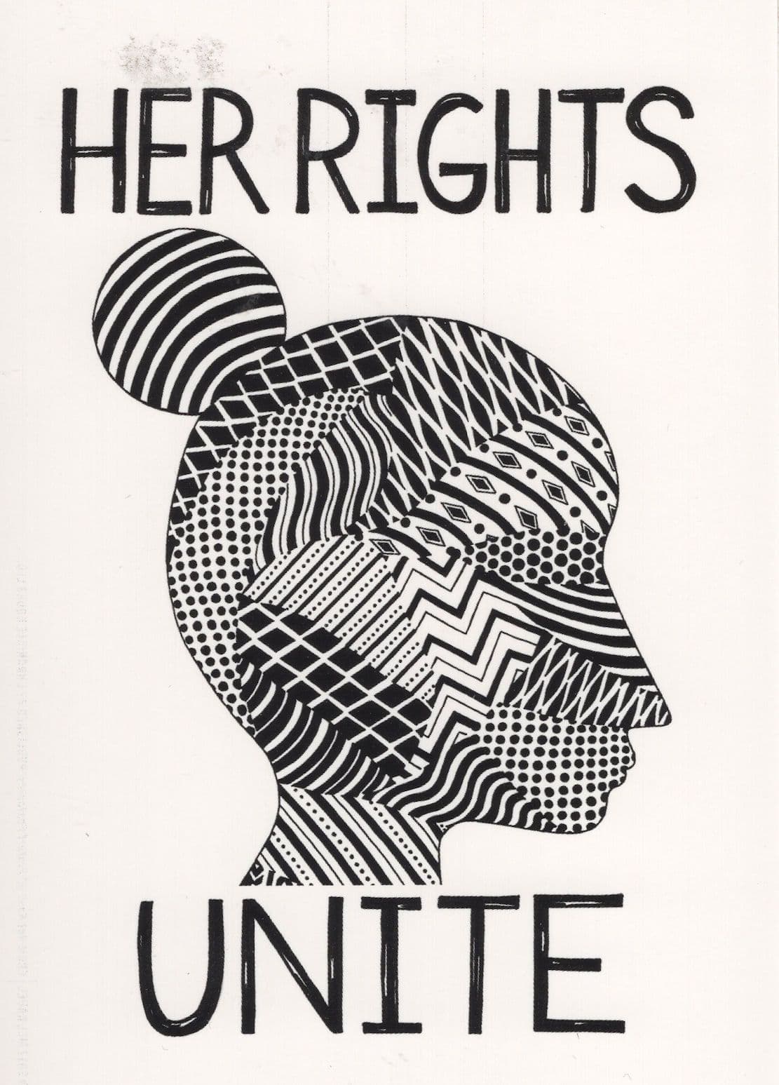 Fight For Women Equality Human Rights Protest Campaign Postcard
