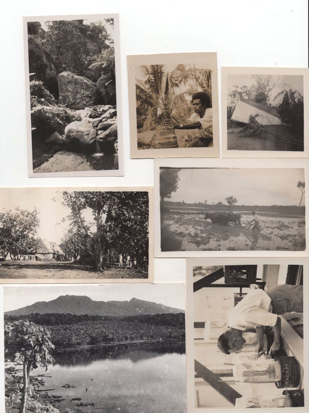 Fiji Hurricane Disaster Insect Bite Crater 7x Old Travel Photo s