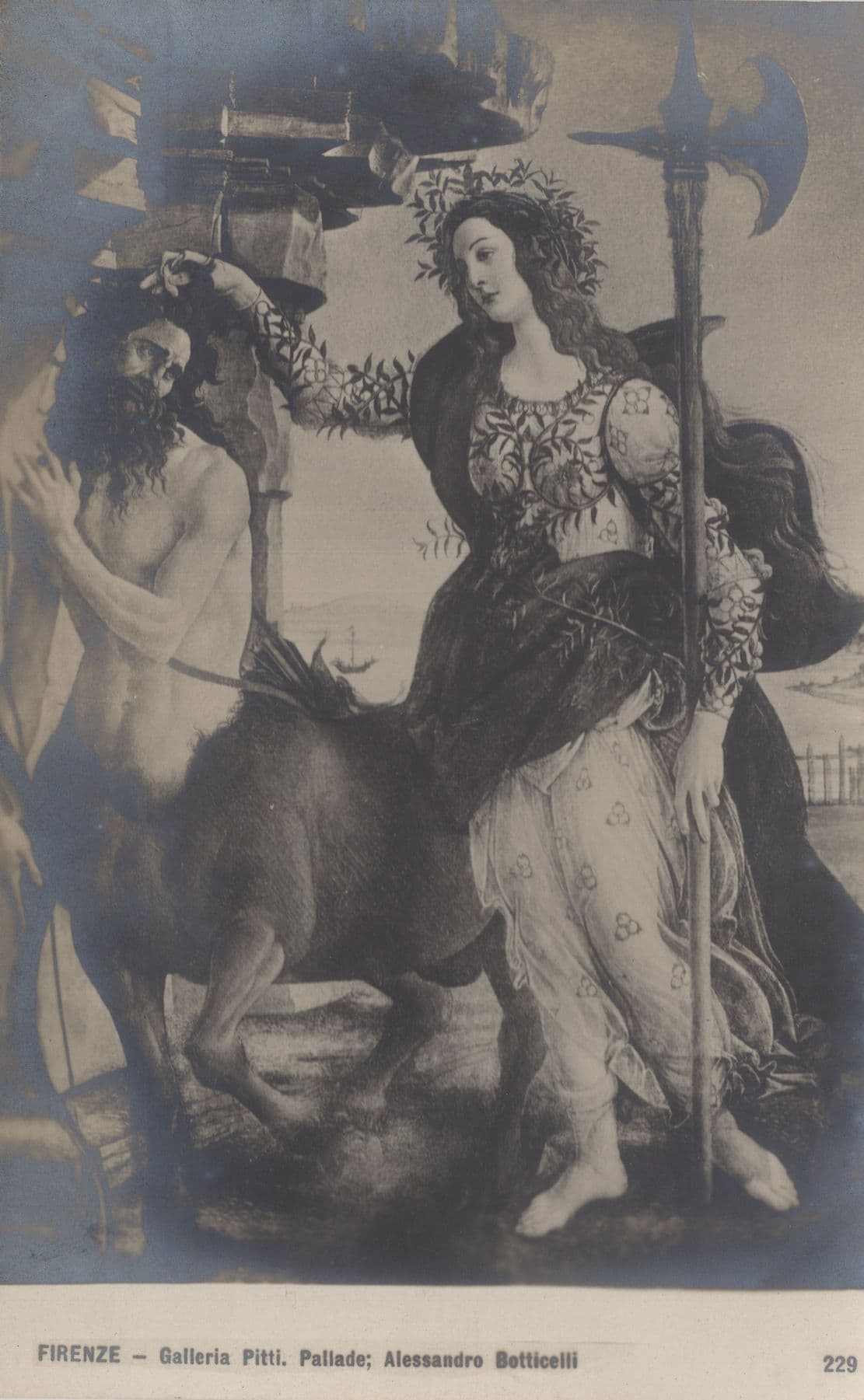 Firenze Minotaur Italian Italy Painting Postcard