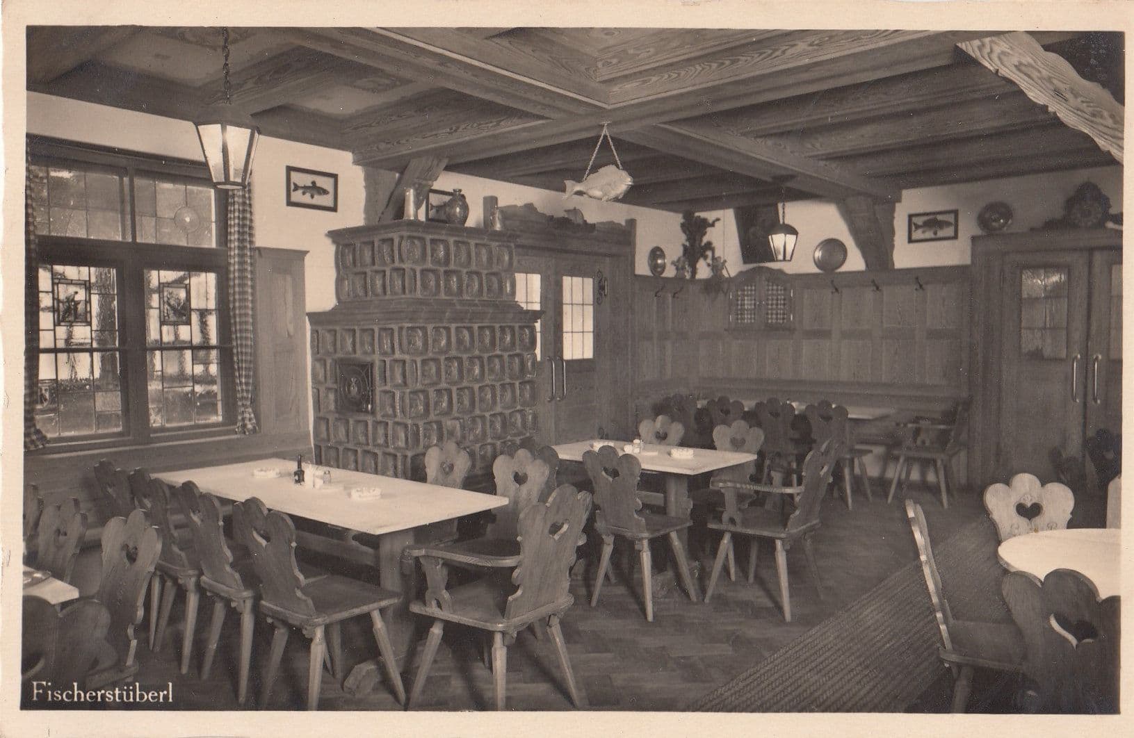 Fischerstuberl Hotel & Cafe Restaurant Seehof Herrsching Old Postcard
