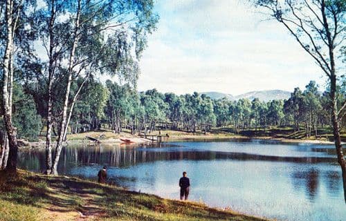 Fisherman At Loch Puladdern Vintage 1970s Scottish Scotland Postcard