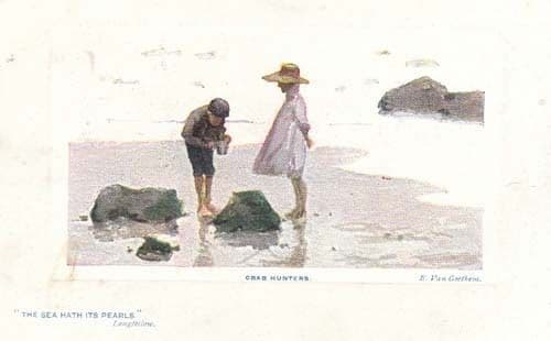 Fishing Hunters Fishermen Antique 1908 Postcard
