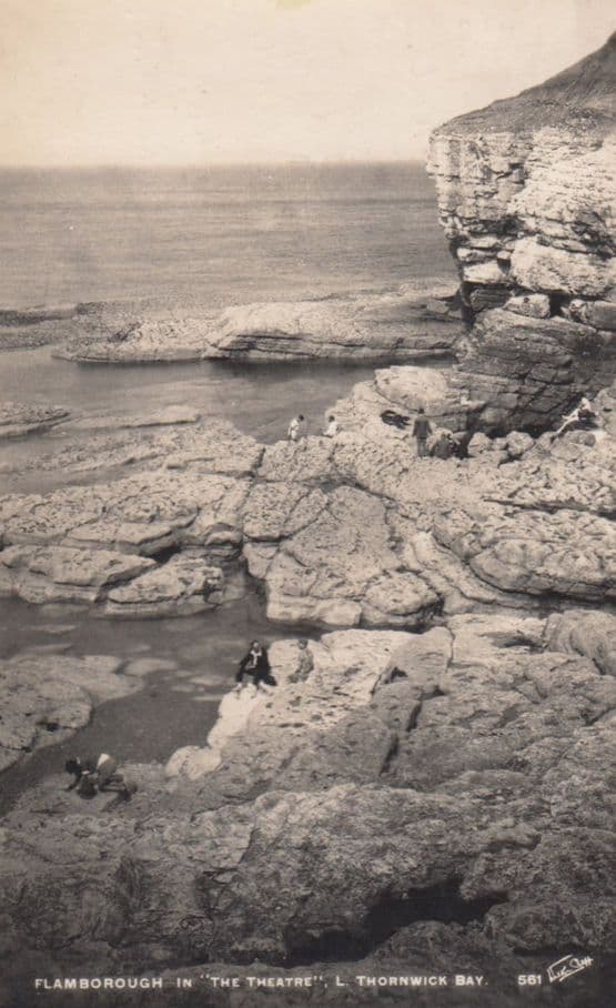 Flamborough In The Theatre Yorkshire Vintage Rare WW2 Postcard