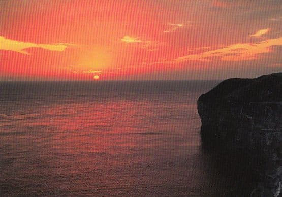 Flamborough Yorkshire Sunrise Stunning Village Mountain View Postcard