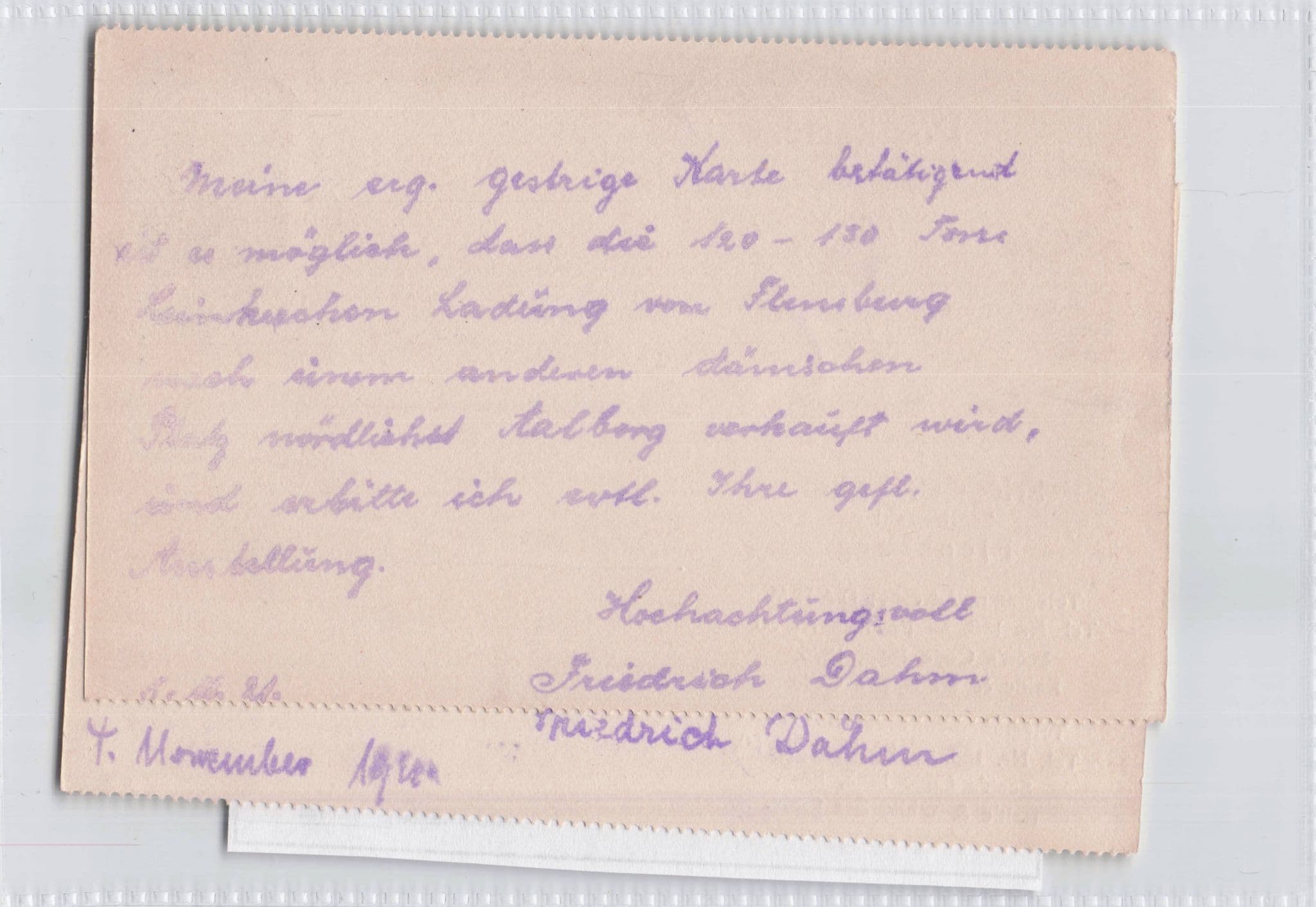Flensburg Friedrich Damm Shipping Agent German 2x Old Postcard s