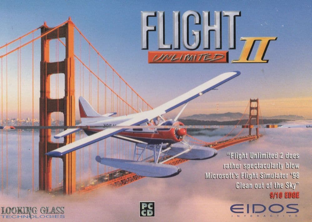 Flight Unlimited Simulator Plane San Fransisco USA PC Game Postcard