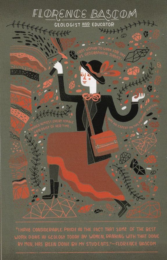 Florence Bascom Victorian American Geologist Scientist Postcard
