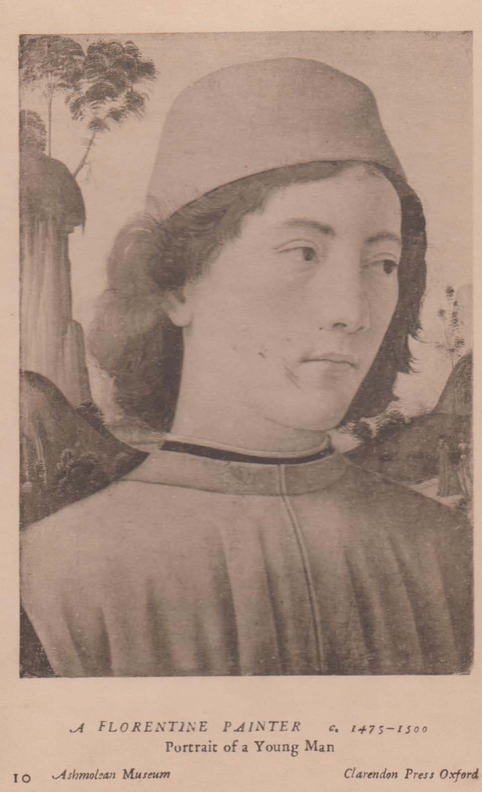 Florentine Portrait Of A Young Man Old Ashmolean Museum Painting Postcard