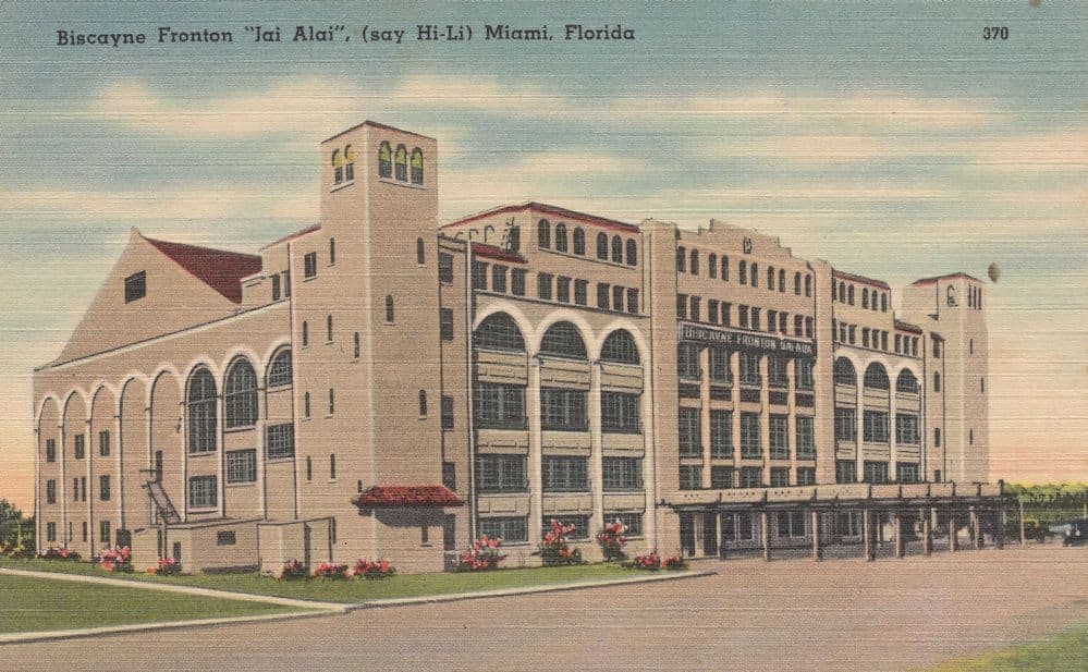 Florida Miami Biscayne Jai Alai Fronton Curteich Postcard