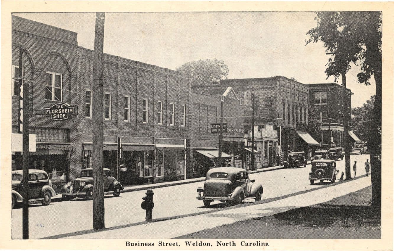 Florsheim Shoe Shop on Business Street Weldon USA Old Postcard