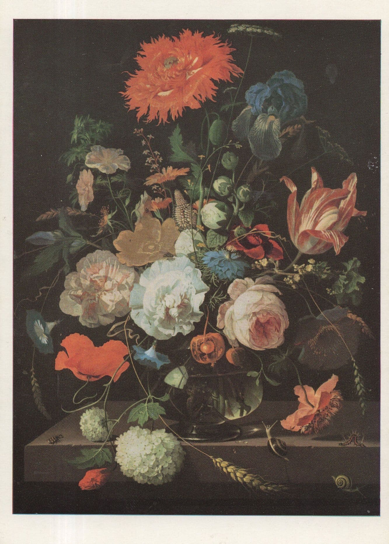 Flowerpiece By Abraham Mignon Painting Postcard