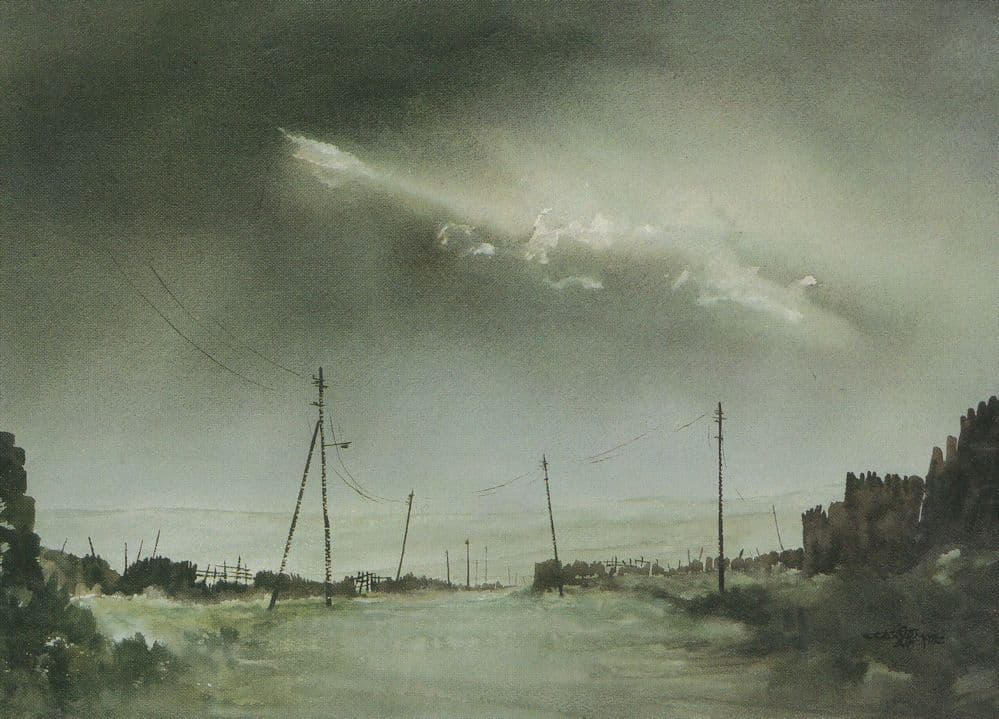 Flushouse Moor Holmfirth Yorkshire Disaster Weather Postcard