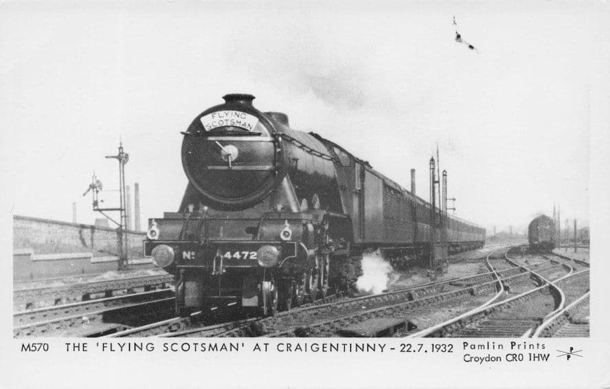 Flying Scotsman Train at Craigentinny Pamlin Prints Railway RPC Postcard