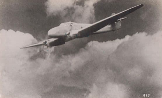 Focke Wulf 158 German Military Plane Vintage Plain Back Postcard Old Photo
