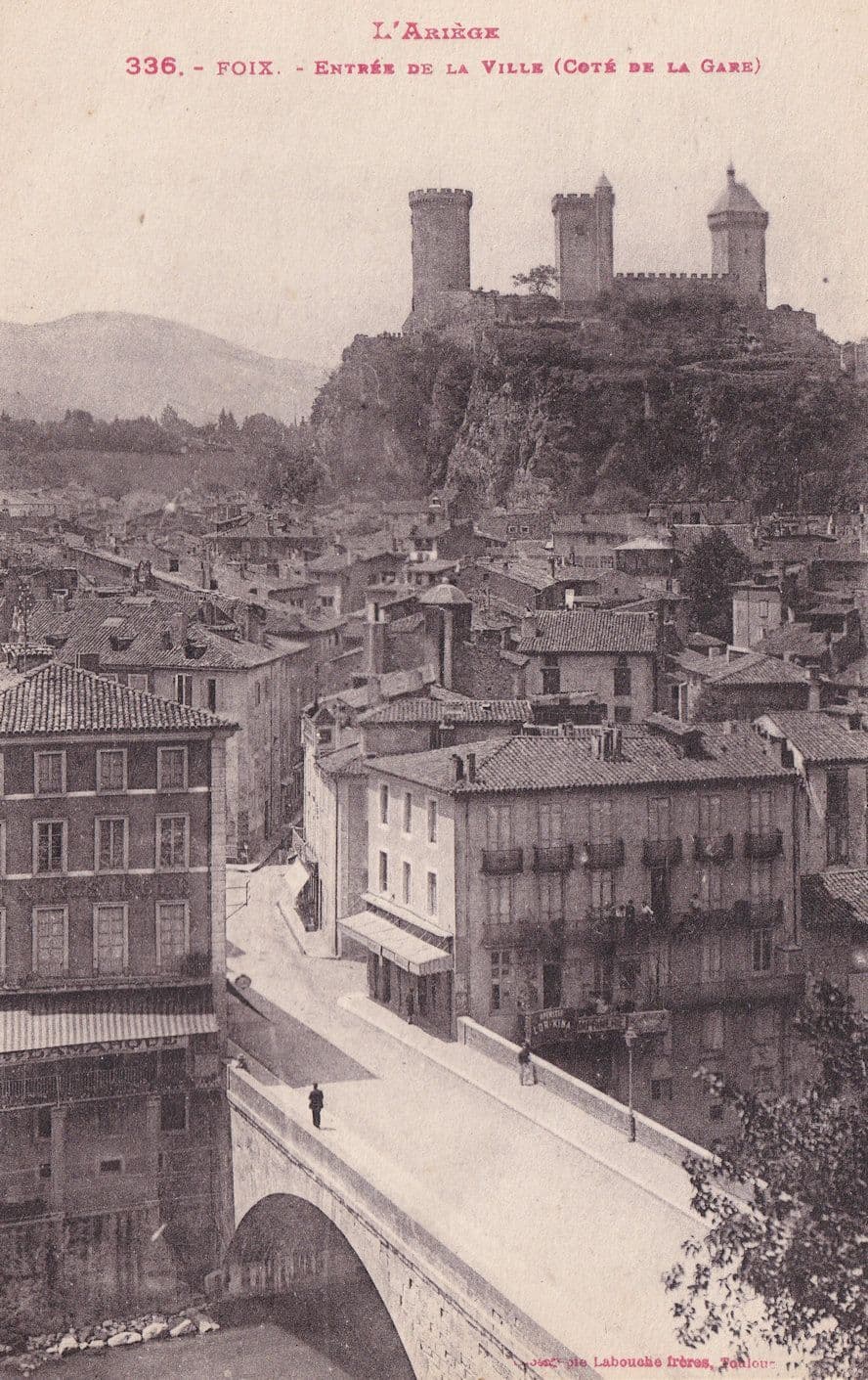 Foix L'Ariege Entree De La Ville Cote De La Gare French Postcard