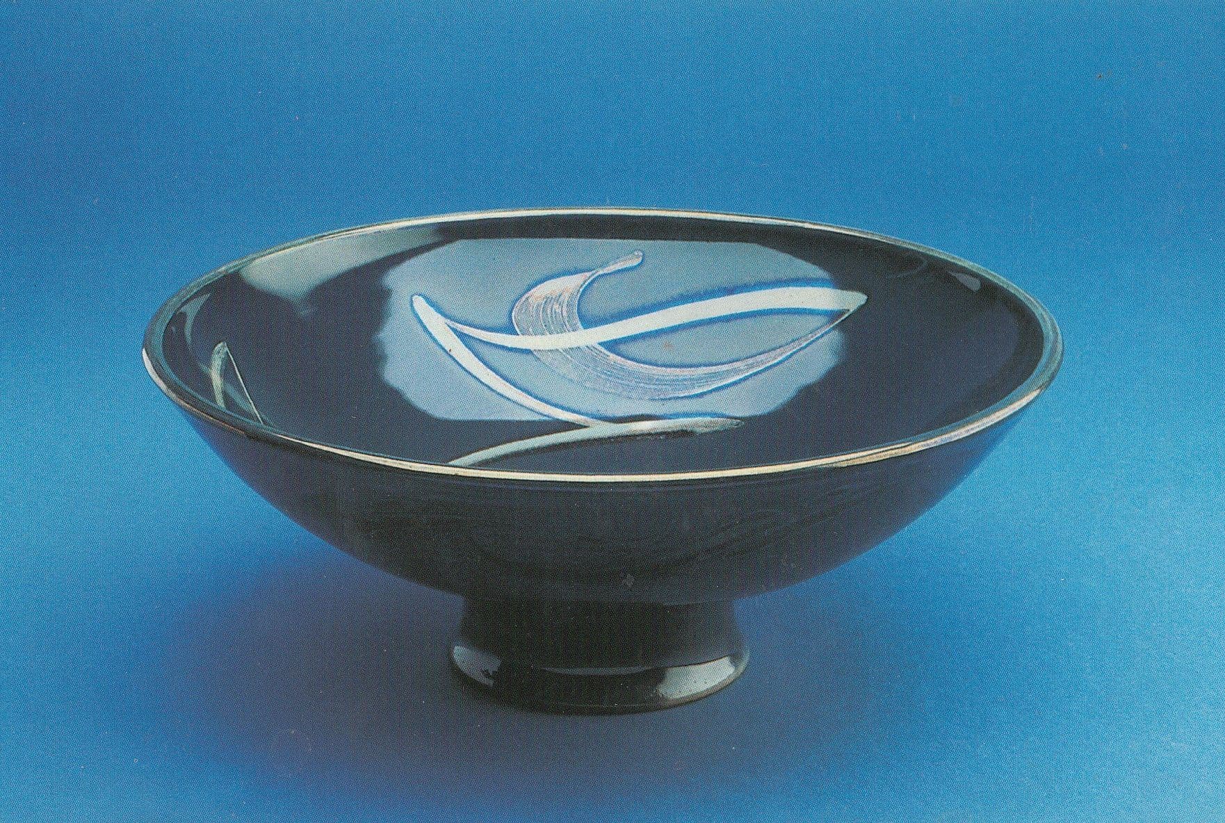 Footed Bowl Nick Caiger Smith Painting Postcard