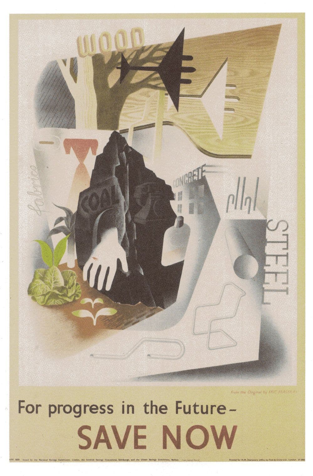 For Progress In The Future Save Food Now WW2 Military Poster Postcard