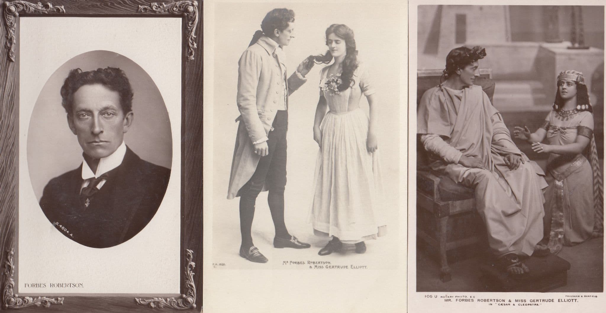 Forbes Robertson Cesar & Cleopatra 3x Postcard s