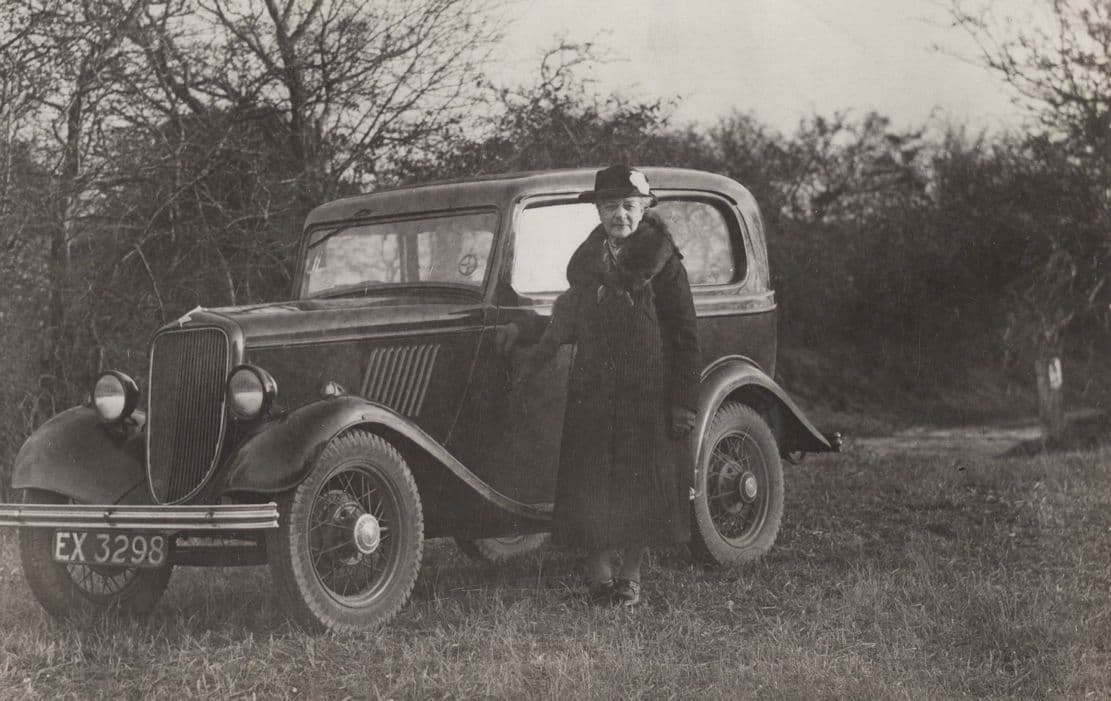 Ford Popular Moseley Saloon Car 1936 Stiffkey Norfolk Plain Back Postcard