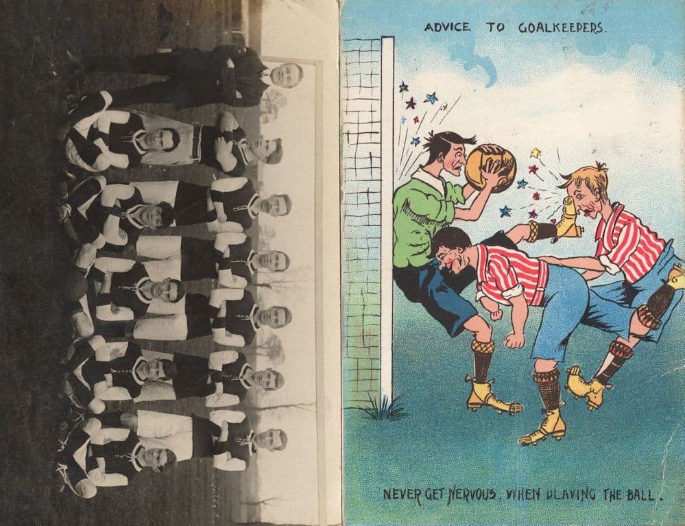 Forest Hill London Football Advice To Goalkeepers Comic 2x Old Postcard s