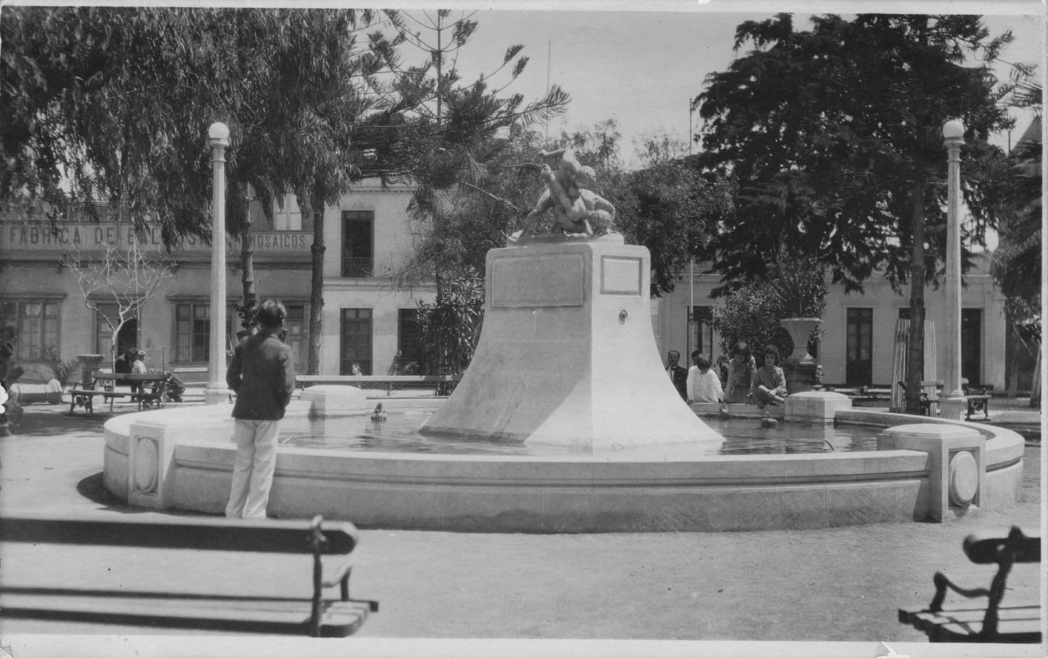 Fountain Mosaic Manufacters Shop Iquique Chile Old Postcard