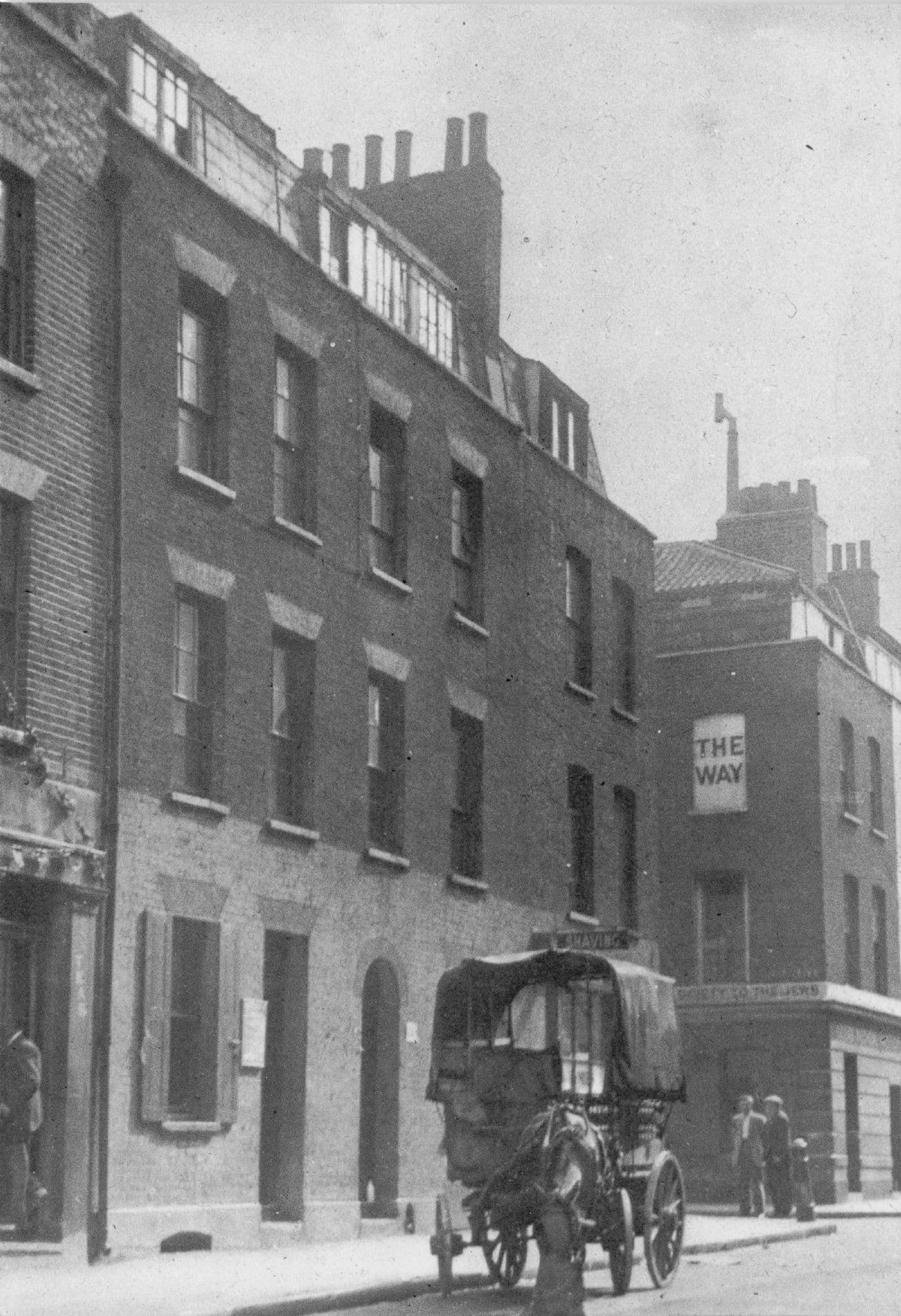 Fournier Street Shaving Shop Barbers in 1853 Spitalfields London Photo Postcard