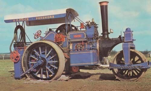 Fowler Isle Of Man Road Works Worker Vehicle Photo Postcard