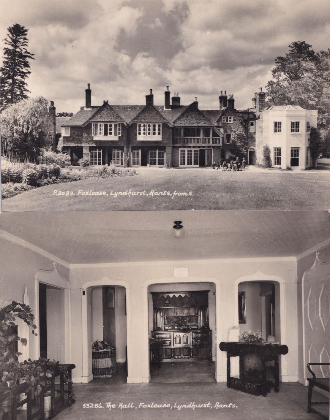 Foxlease Hall Lyndhurst Hants 2x Real Photo Postcard s