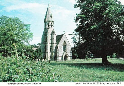 Framlingham Pigot Church Norfolk Village Womens Institute Rare Postcard