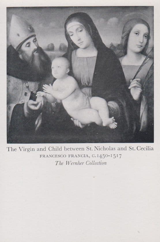 Francesco Francia The Virgin & The Child Painting Wernher Collection Postcard