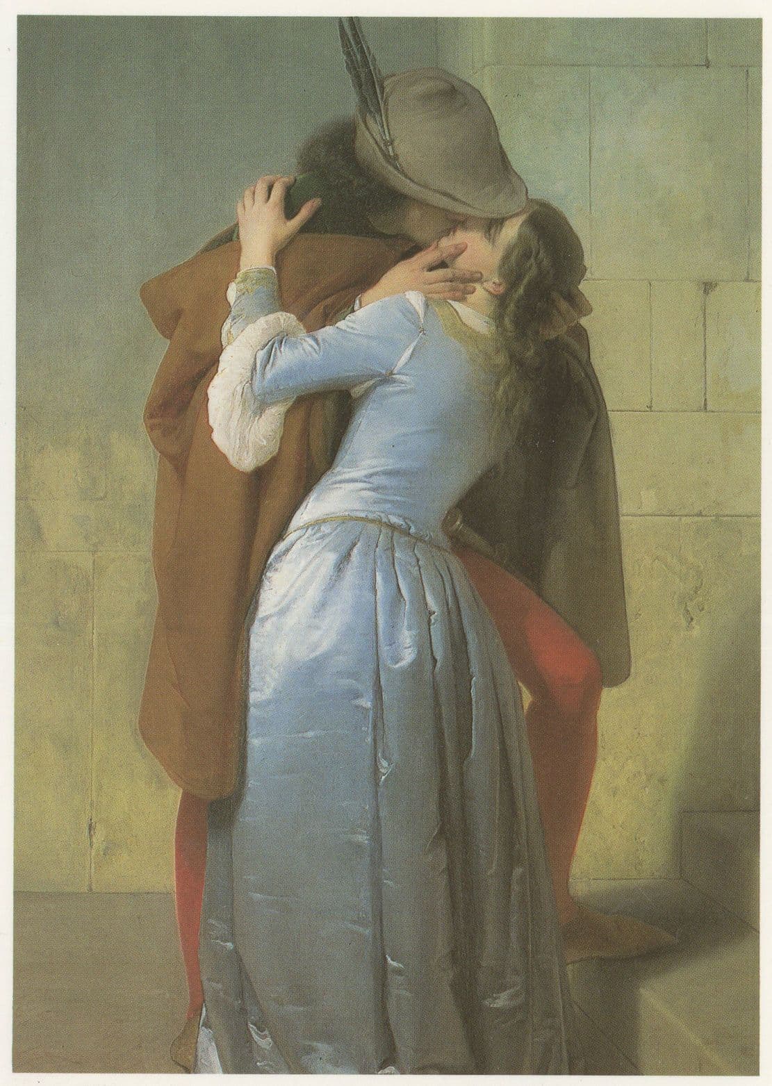 Francesco Hayez The Kiss Milan Library Painting Postcard